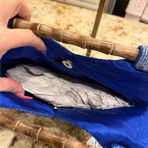 Handcrafted in India Beaded Capri Handbag with Sailboat Design - Picture 3 of 3